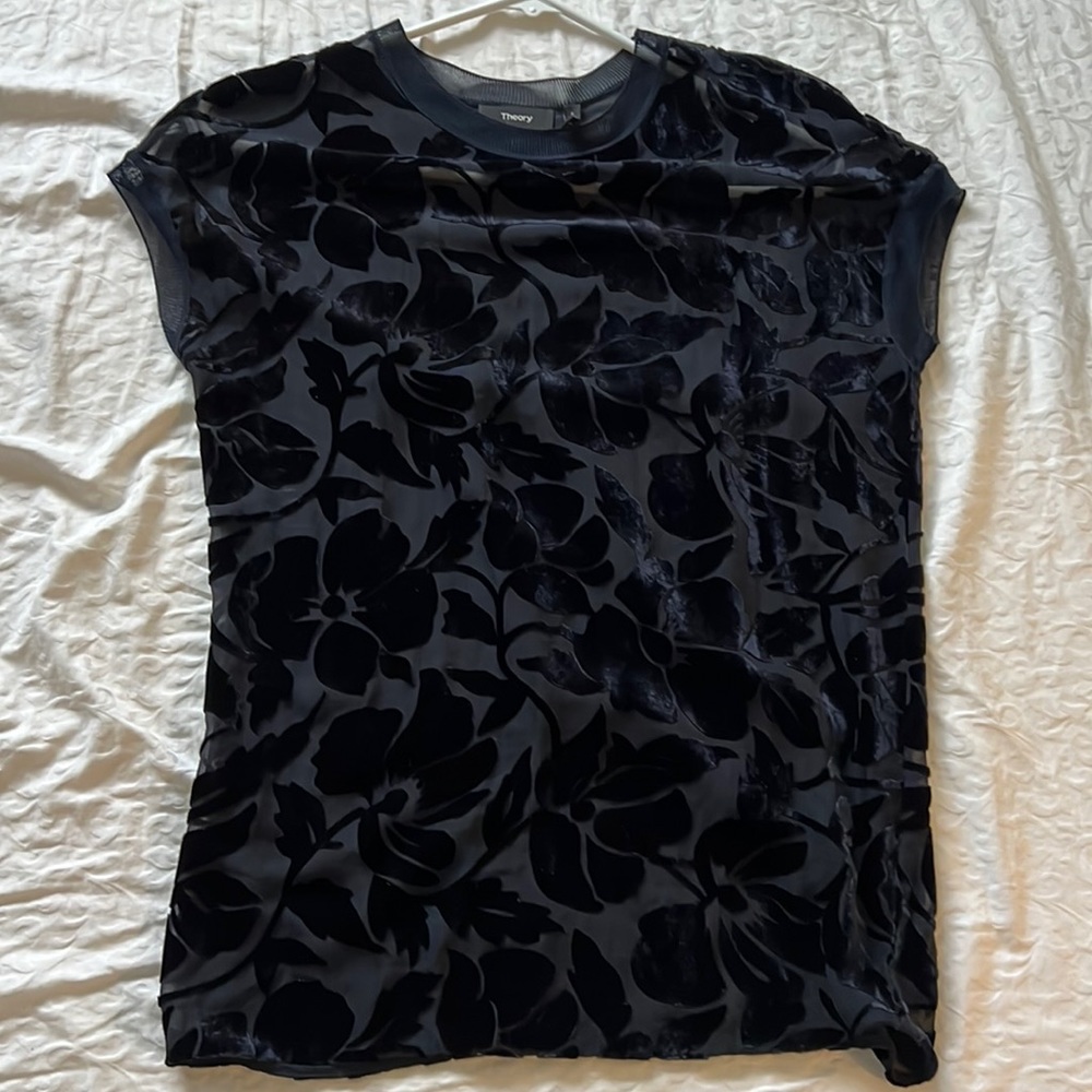 See-through Theory silk shirt